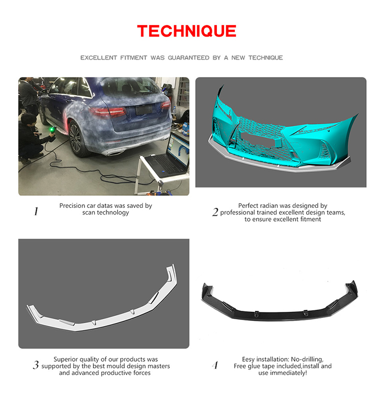 IS300 IS350 Carbon Fiber Front Lip Spoiler for Lexus IS/IS F-Sport 17-18