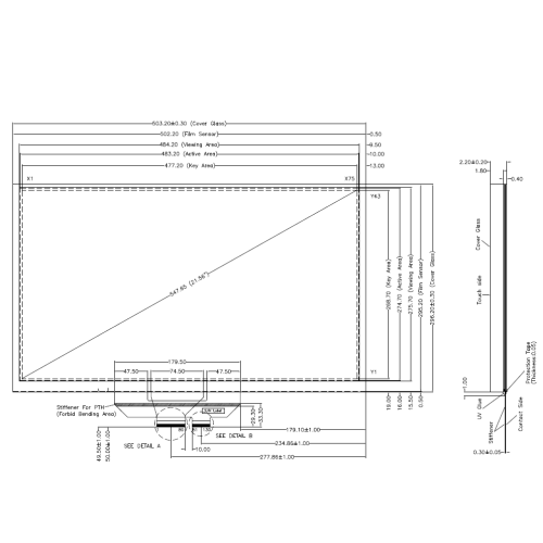 Kapazitiver AMT 21,5-Zoll-Touchscreen P3022-A2C