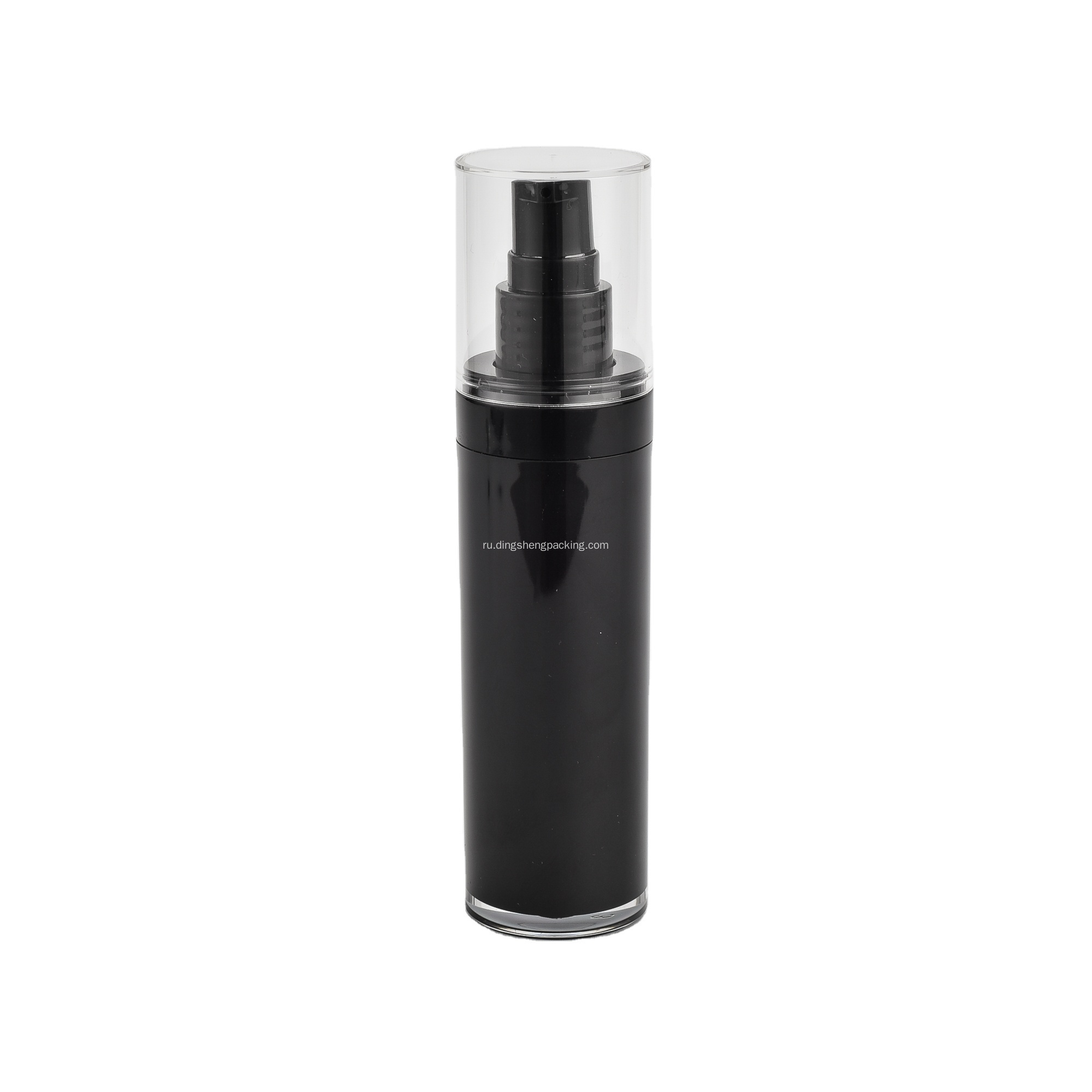 Высококачественная черная пластиковая косметическая бутылка, акриловая бутылка для лосьона для воды 50 мл