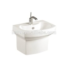 Bathroom square porcelain wash basin new design half wall hung basins LW-505