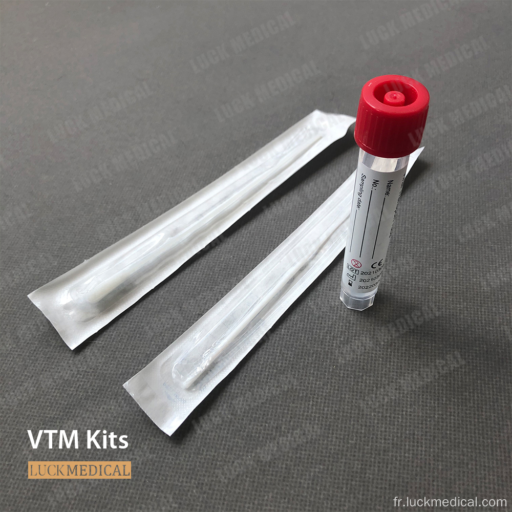 Kit de tube VTM / UTM Soupchage FDA