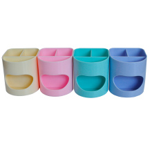 Custom Logo Cheap Plastic Brush Cup Desk Organizer Pen Pencil Holder