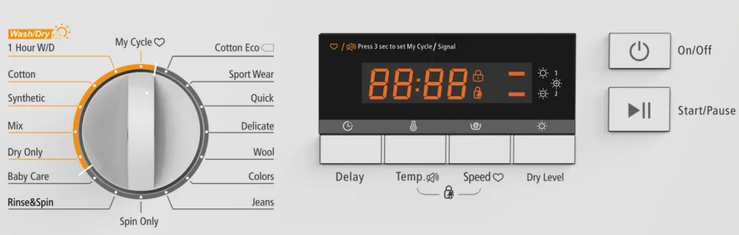 Heat Pump or Condenser Type Delay Timer 8kg Dryer Machine