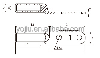 High Quality Manufactured DLD Series Aluminium Profile Connector Aluminium Electrical Cable Lugs