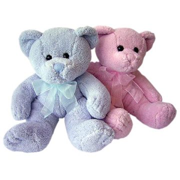 pink and blue teddy bear