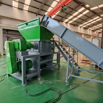 Waste plastic double shaft shredder machine