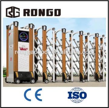 Aluminium electric security retractable sliding gates for factory