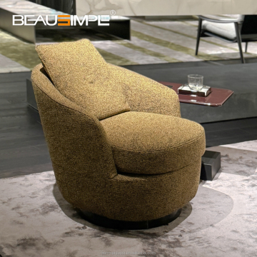 Jacques Italian Style Fabric Armless Lounge Chair