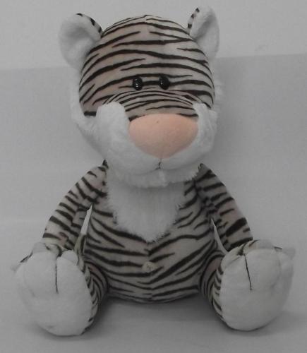 Juguetes de peluche de tigre de la postura de rayas blanco y negro