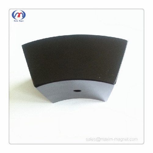 Big Neodymium magnets with straight hole of black epoxy coating for robots