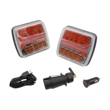 Wireless Square Sequential Turn Signal Trailer Rear Lamp