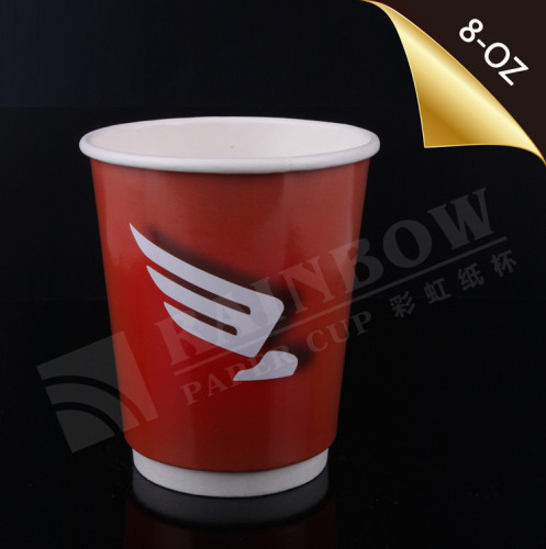 China paper factory 275ml 8oz disposable double wall paper cups