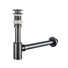 Round Bottle P Trap Basin Sink Waste Trap with Pop Up Drain