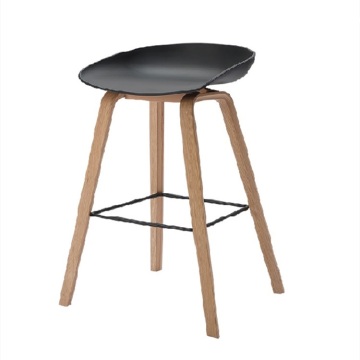 High Bar Chair Wooden Legs Beverage Bar Stool