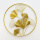 황금 원형 프레임 잎 금속 예술 벽 장식