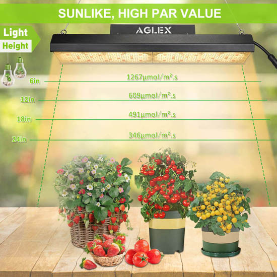 Full spectrum linear led grow light bar