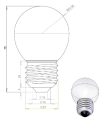 Lampe LED 2W G45