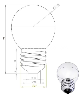 led filament edison bulb G45