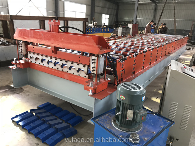 Double layer roll forming machine glazed roofing tile making machinery