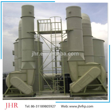 JHR brand FRP Acid Mist Absorb Tower /Gas Scrubber Tower/ exhaust gas purification tower