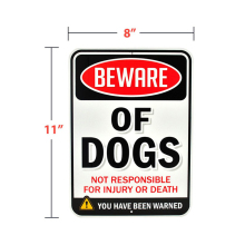 Customized Aluminum Yard Dog Warning Signs for Garden Signals