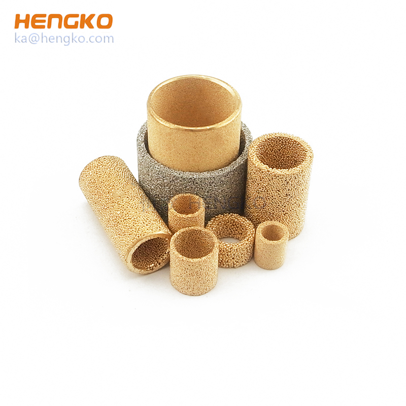 Sintered porous 316 stainless steel bronze metal powder uniaxial cartridges - Double-open structure for larger filtering surface