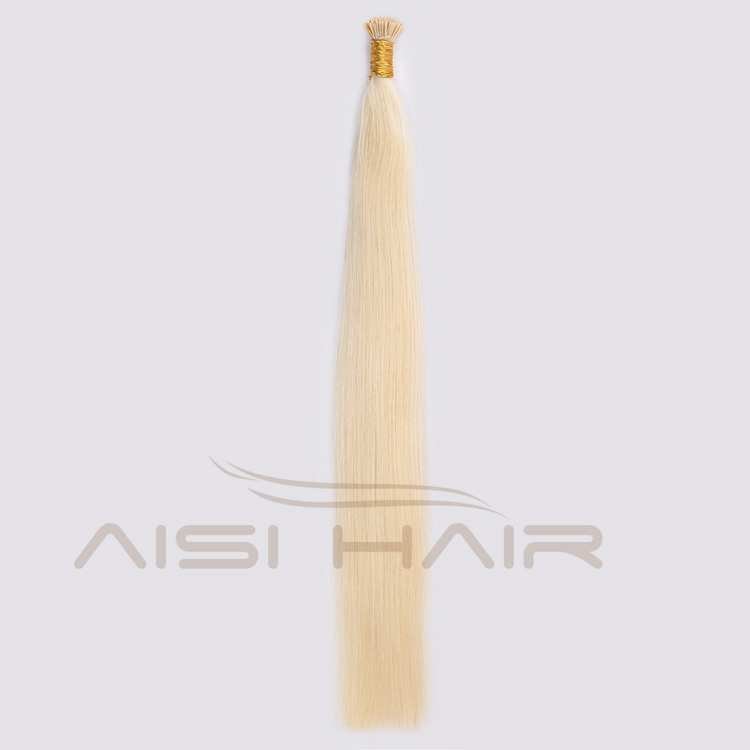 Aisi Hair 10A Unprocessed Blonde Human Hair Double Drawn Can Be Dyed Or Bleach I Tip Human Hair Extension 100g For Women