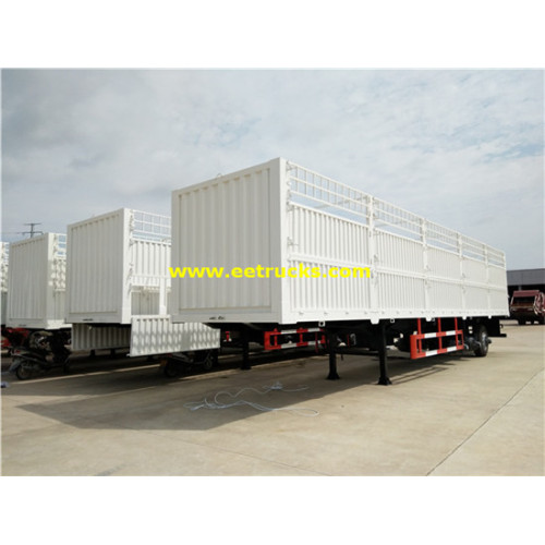 35ton Tri-essieu Cargo Box Semi Remorques
