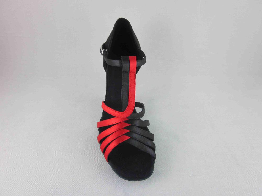 Ladies Red Satin Dance Shoes