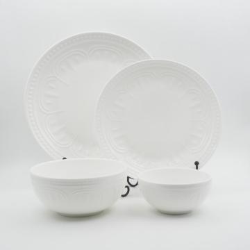 New design Embossed New Bone tableware set