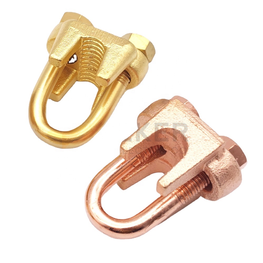 Brass Ground rod clamp Diameter 1/2'' 3/4'' 5/8'' 1'' A clamp G clamp Joint Connector Grounding Accessories