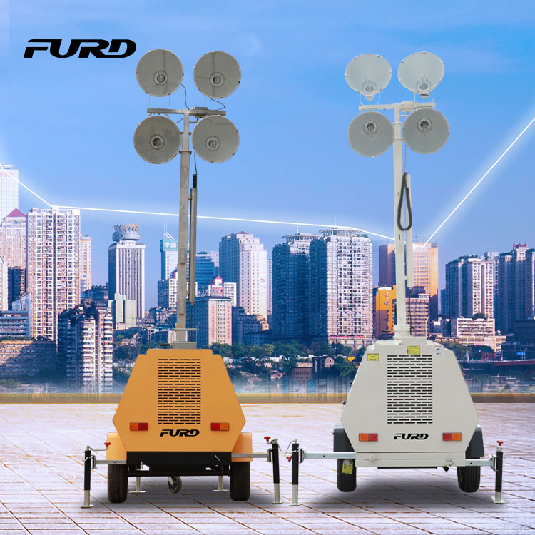 High Efficiency 9m portable mobile light tower