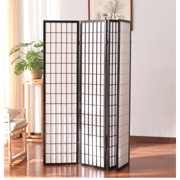 4 Panel Shoji Screen Room Divider Black