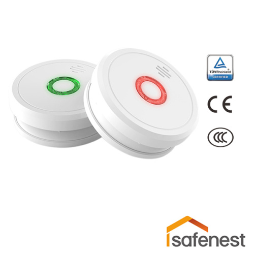 white photoelectric smoke detector