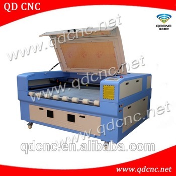 China dual heads fabric laser cutter machine QD-1610 for sale/foam cutter laser machine/ textile cloth laser cutter