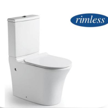 Modern Toilet Rimless Two Piece WC with Floor-Mounted Installation