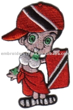 embroidered flag girl patch