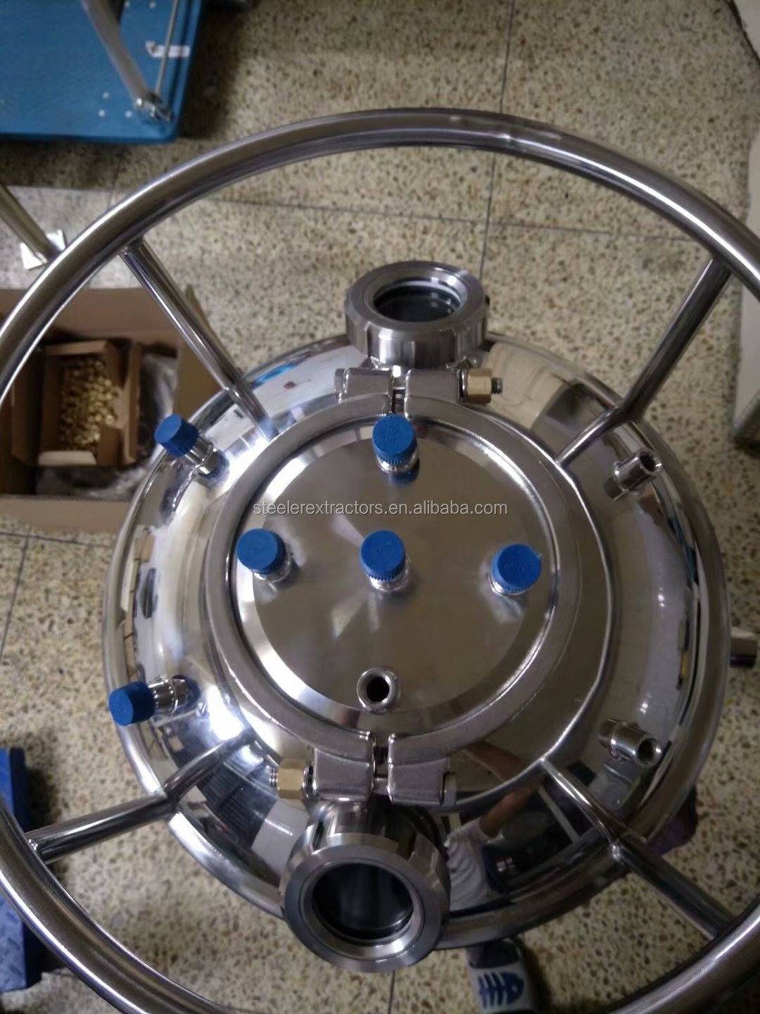 100lb Stainless Double Jacketed Solvent Tank With Cooling Coil And Dip ...