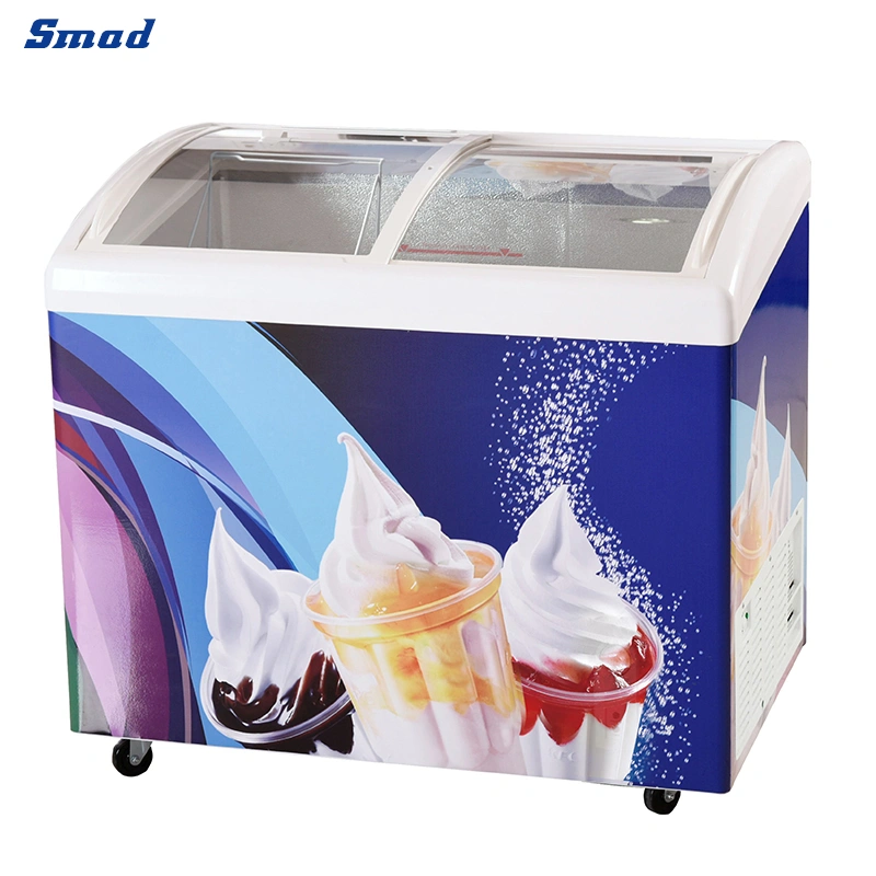 Small Ice Cream Freezer Glass Door Display Freezer