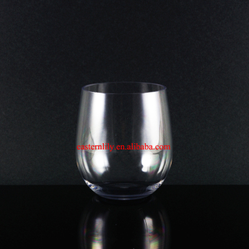 13oz BPA free Shatterproof, Reusable Acrylic Tritan Dishwasher Safe Stemless Red Wine Glasses