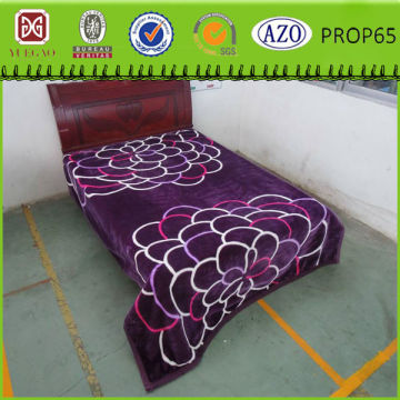 Polyester 2ply raschel blanket