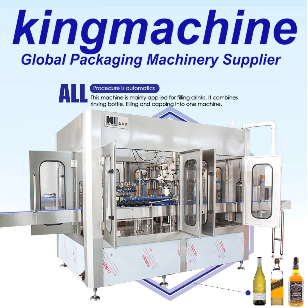 6000bph Automatic Whiskey Bottle Filling Machine for Wine Production Line