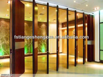 Operable wooden acoustical room dividers for church