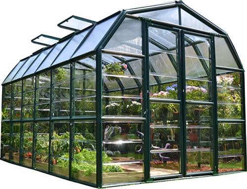 Rangka Bingkai Aluminium Greenhouse dengan PC Roof Glass Garden