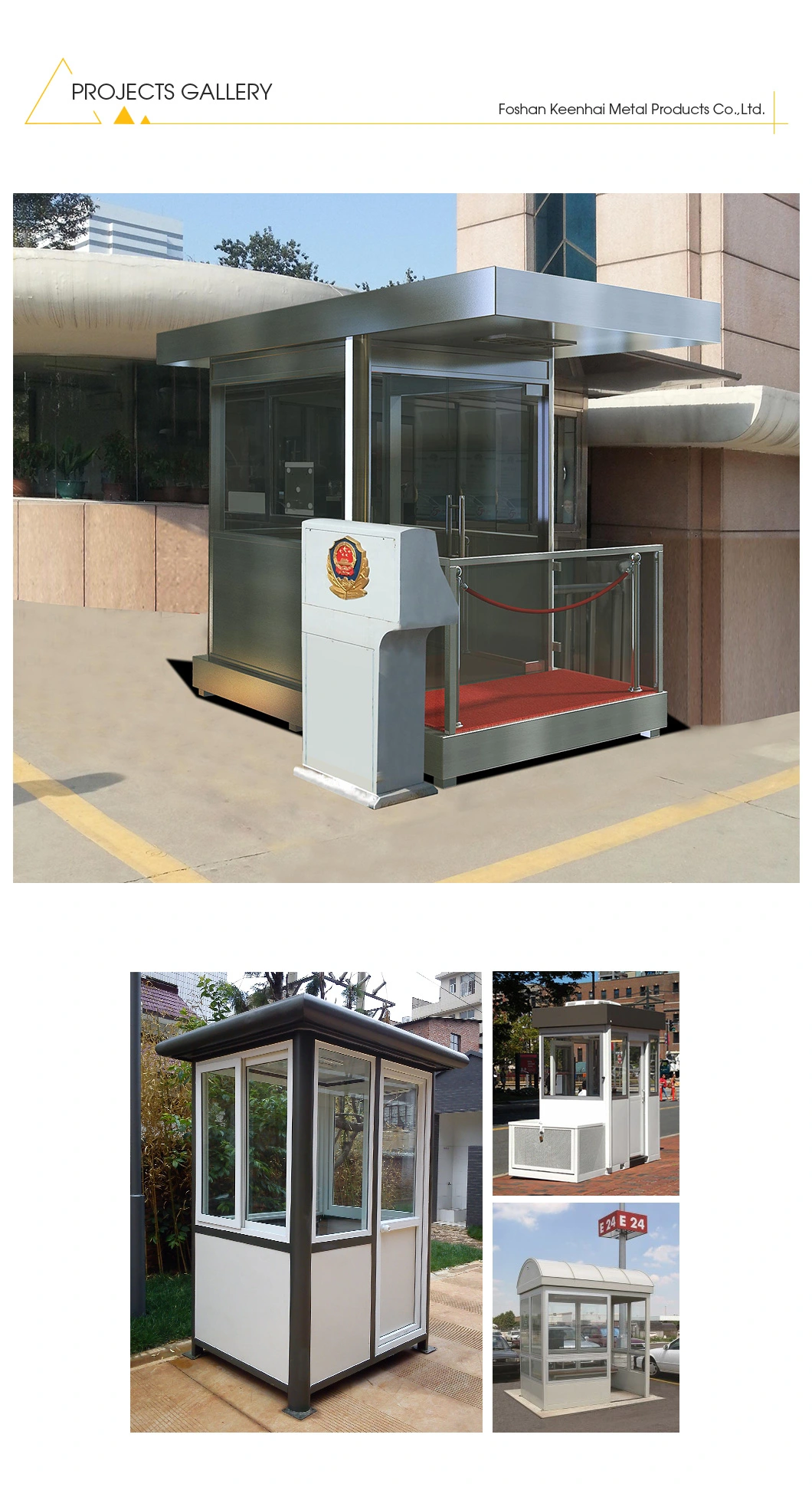 Stainless Steel Prefab Portable Security Guard Cabin