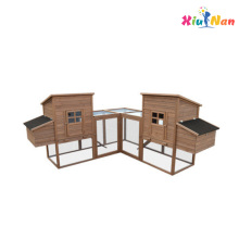 L-Shaped Double Chicken Coop