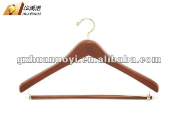 Wooden Suit Hanger with bar / lock bar hanger