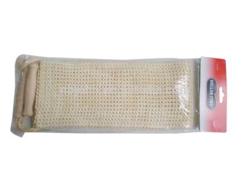 Promotional natural bath loofah back strap and scrubber