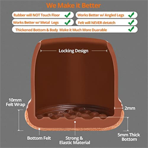 Small Round Silicone Chair Leg Floor Protectors