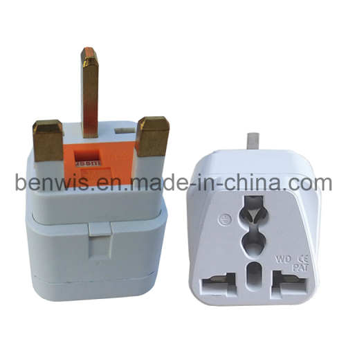 White Travel Adaptor Plug Converter UK Adapter (WD01B)